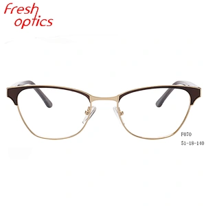 Hot sale stainless steel optical frames ready stock eyeglasses 2019