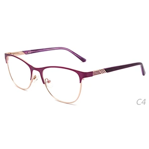 New style purple metal optical eyeglasses frames ready stock