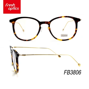 FB3806 Metal Temple Acetate Optical Frames Eyeglasses