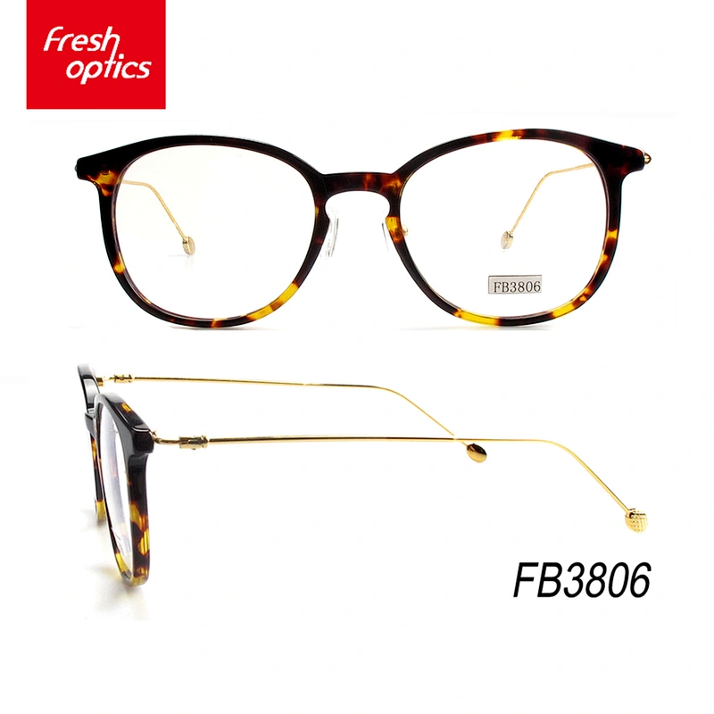 FB3806 Metal Temple Acetate Optical Frames Eyeglasses