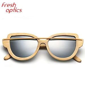Cat eye colorful custom design american brand high quality bamboo polarized sunglasses for women 2019