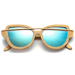 Cat eye colorful custom design american brand high quality bamboo polarized sunglasses for women 2019