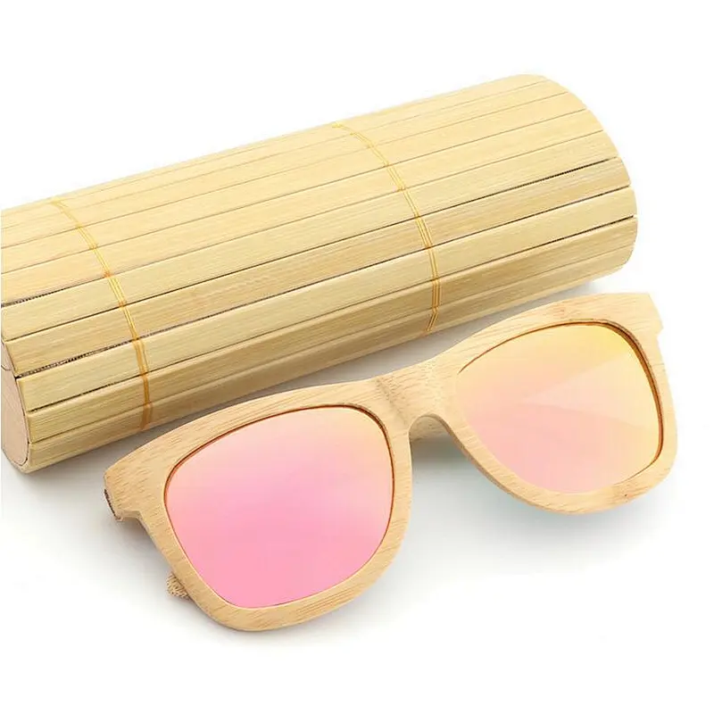 Bamboo sunglasses custom wood polarized UV400 lenses sun glasses for sale