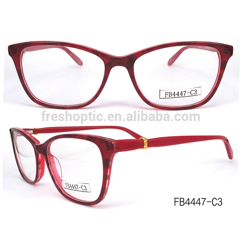 FB4447 cheap designer demi eyeglass frames acetate frame china eye glass manufacturer