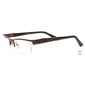 High quality men metal optical eyeglasses frames with diamond
