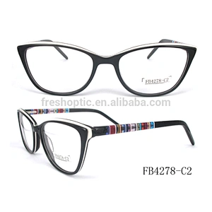 FB4278 Wholesale acetate frames luxury eye glasses with spring hinge