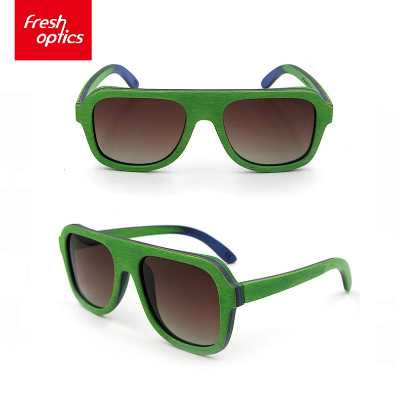 2018 High quality custom logo handmade skateboard wood glasses sunglasses 5657