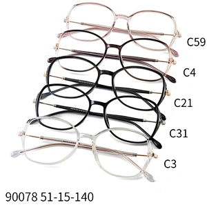 Ready stock spectacle style thin temple eyewear TR90 plastic eyeglass optical frames