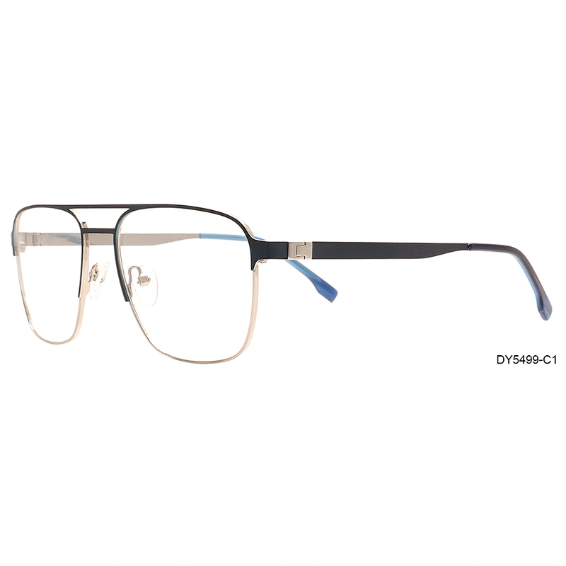 2020 custom made big square stainless steel optical glasses frame for mans