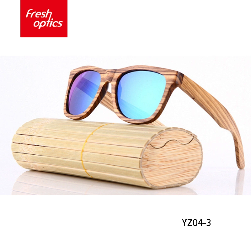 YZ04 China Wooden Sunglasses Custom Zebra Wood Frame Sunglasses With for Men