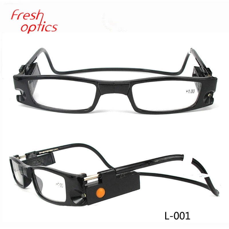 China wholesale LED black PC reading glasses plastic frames in reading glasses magneic from China