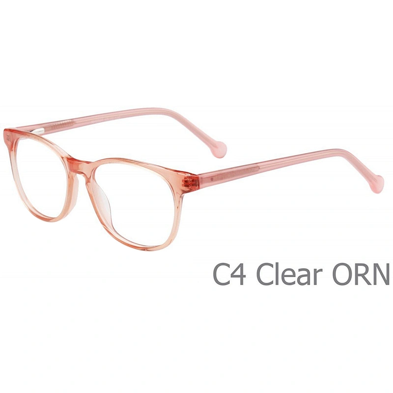 2020 popular round pink acetate optical eyeglasses frames for kids