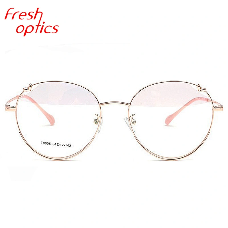 fashion hot sale stainless steel vintage optical eyeglasses for women
