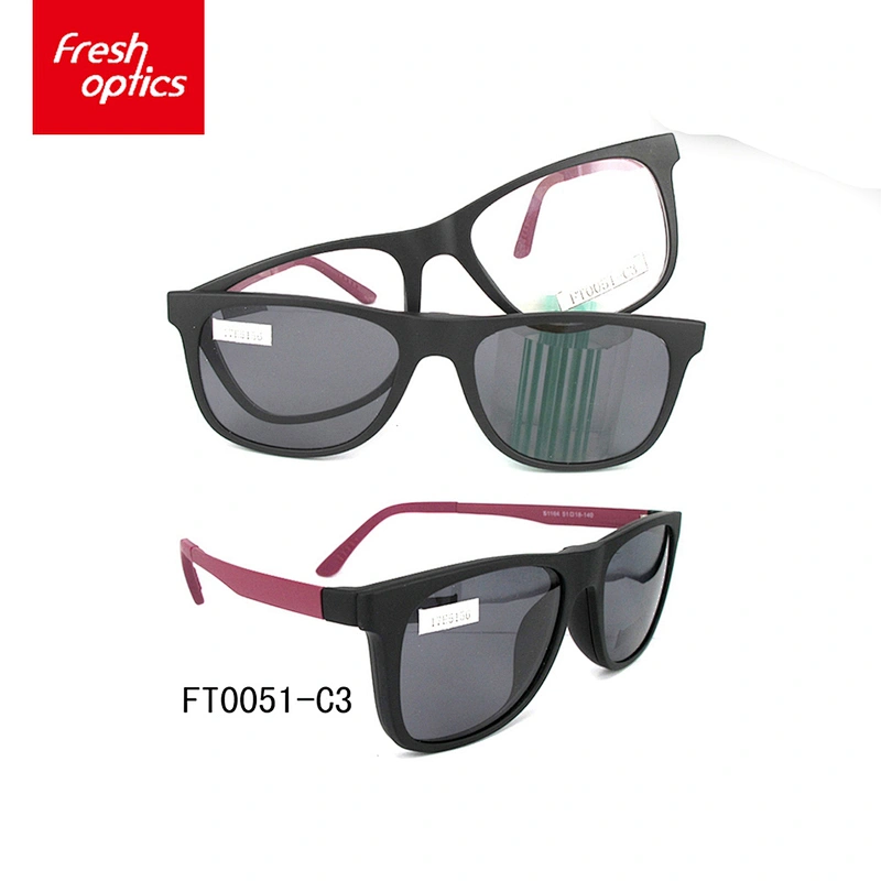 FT0051 Promotional Luxury Ultem Clip On Sunglasses Designer