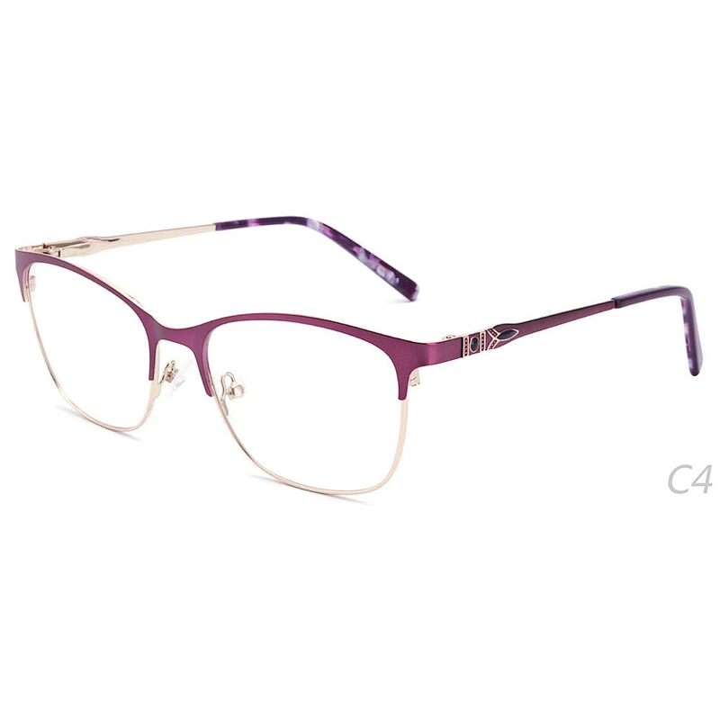 Female low MOQ metal optical frames eyeglasses ready stock
