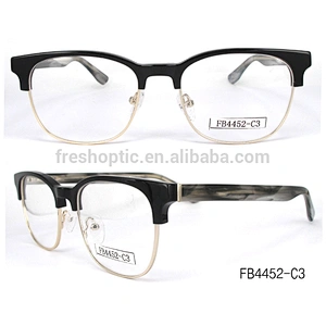 FB4452 half rim acetate optical frames classic eyeglasses high quality spectacle frame