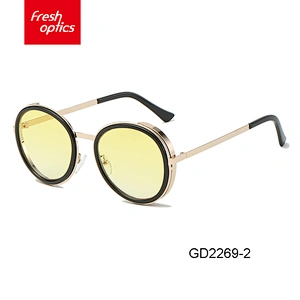 GD2269 Professional manufacture italian wrap sunglasses round men