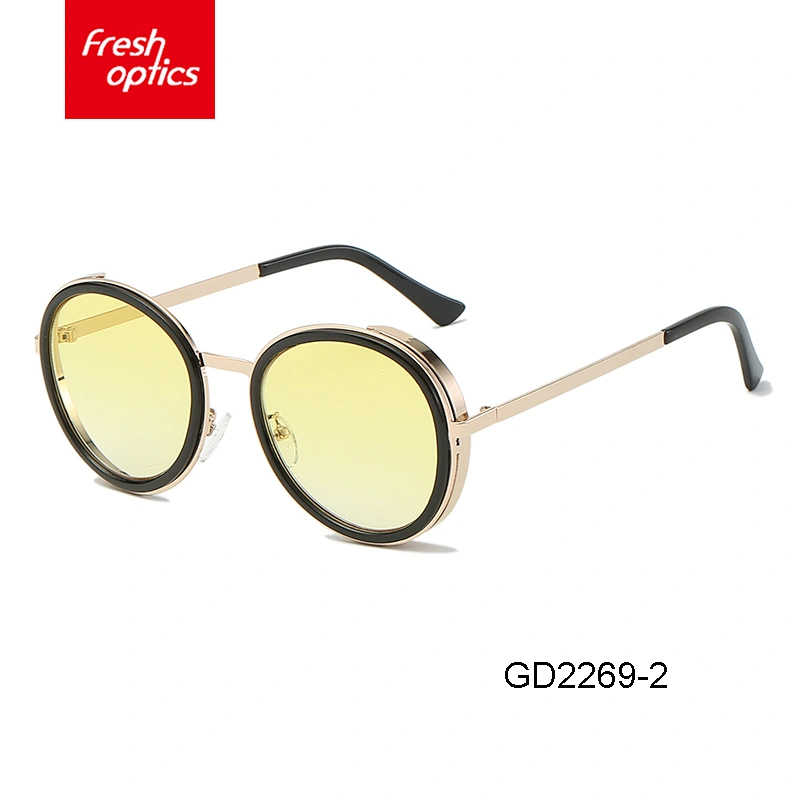 GD2269 Professional manufacture italian wrap sunglasses round men