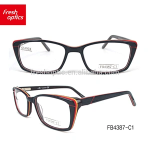 FB4387 Fashion lamination acetate optical frame difficult technology eyewear glass with best quality