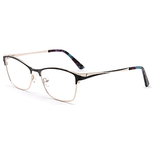 Ready made colorful eyeglasses metal optics glasses for unisex optical frames