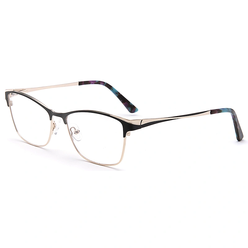Ready made colorful eyeglasses metal optics glasses for unisex optical frames