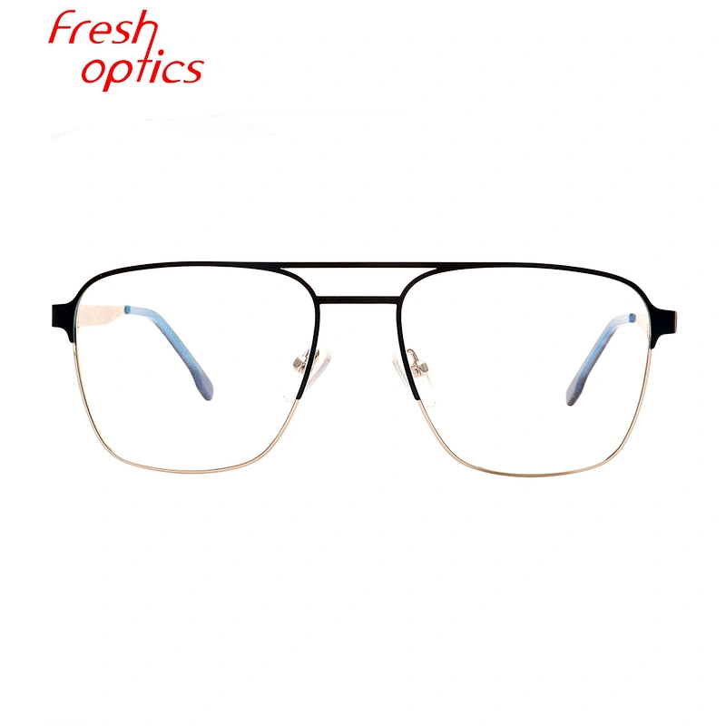 2020 custom made big square stainless steel optical glasses frame for mans