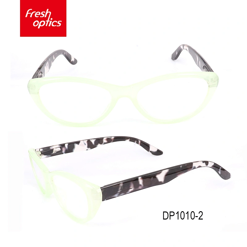 DP1010 Made in china name brand reading glasses compact cat eye reading glasses