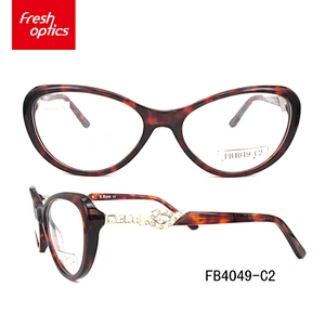 FB4049 Non-slip fashion blue acetate temple optical frames