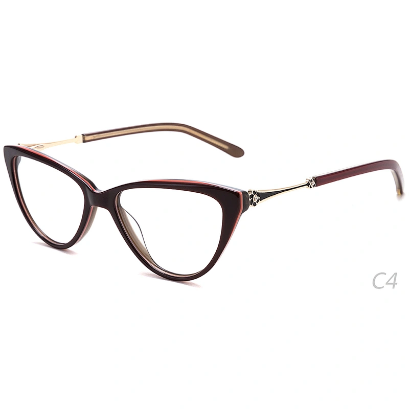 handmade cat eye spectacles clear acetate optical glasses eyewear frames for women