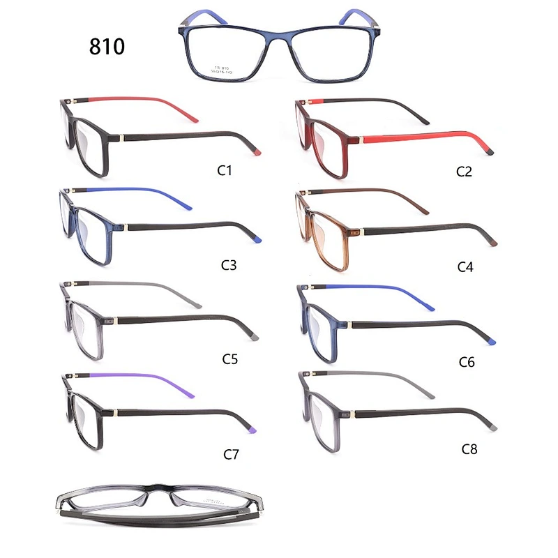810 Wholesale wear-resisting classical tr90 round optical frames