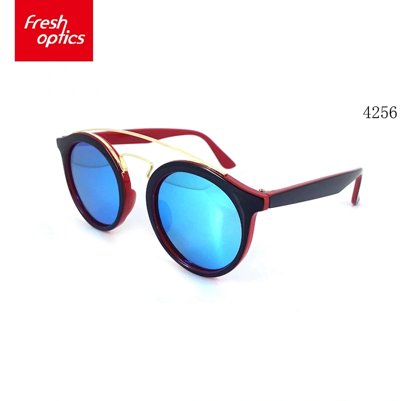 4256 Round Plastic Sunglasses,Double Bridge Sunglass,Sunglass Wholesale