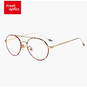 60003 Hot Selling Trendy Black Half Rim Eyewear Metal Spectacle Frames for Men