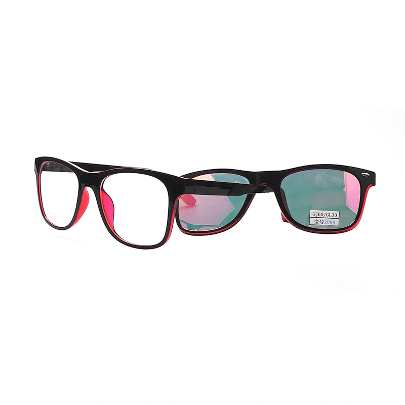 GJ60  TR90 clip on sunglasses with optical eyeglass frames