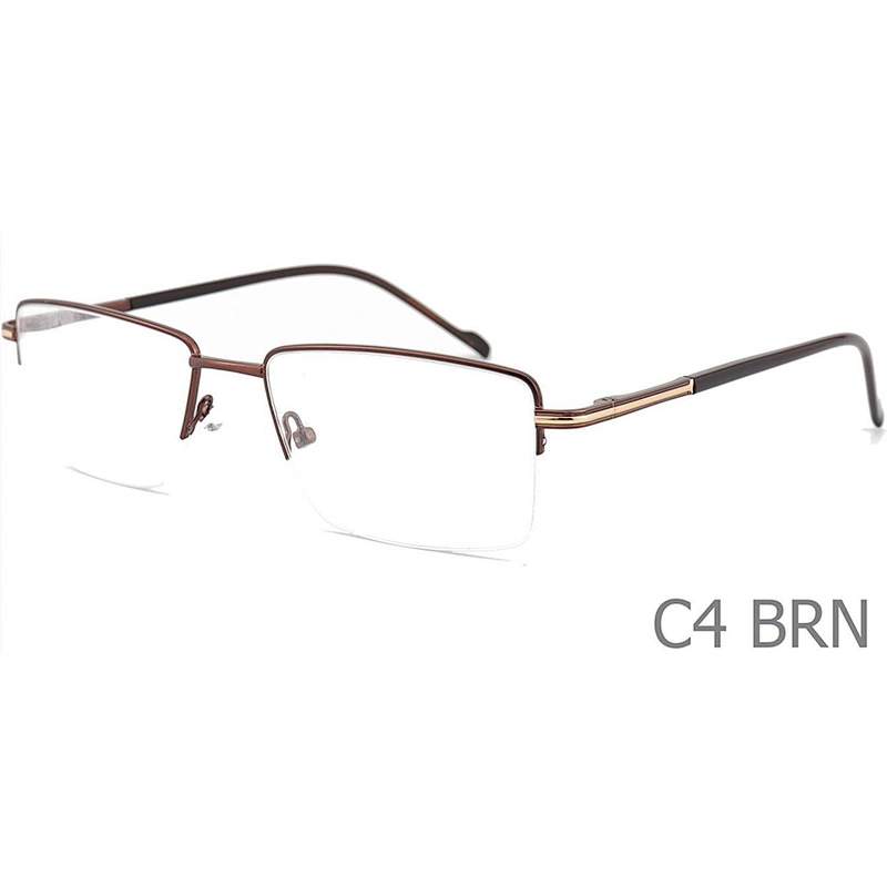 2019 cheap ready stock online retailer metal optical eyeglasses half frame for men