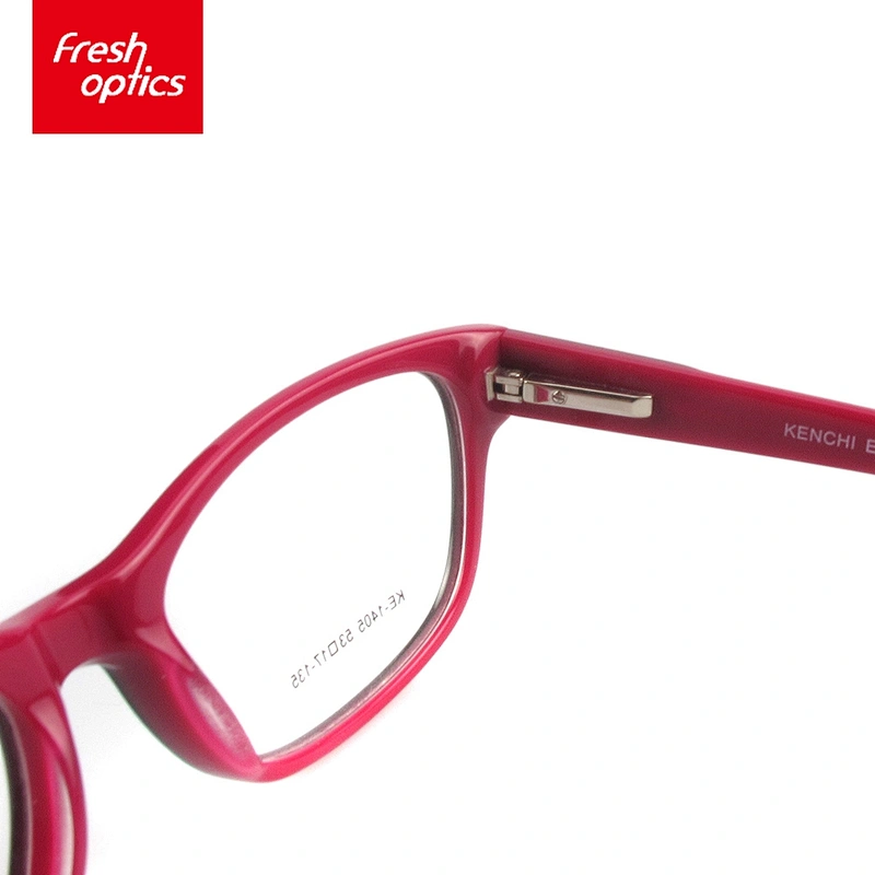 FB3884 Black And Red Acetate French Eyeglass Frames