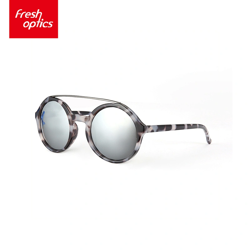 6P010 Promotional Black And White Fashion Plastic Sunglasses For Women