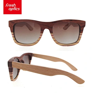 Popular Fashion Brown Skating Handmade Bamboo Wooden Sunglasses