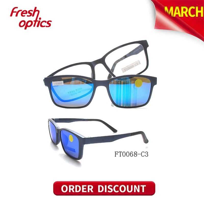 FT0068 Classic Cool Design Ultem Clip On Sunglasses For Men