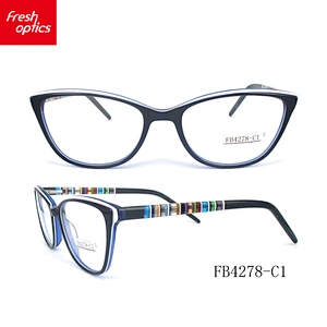 FB4278 Wholesale acetate frames luxury eye glasses with spring hinge