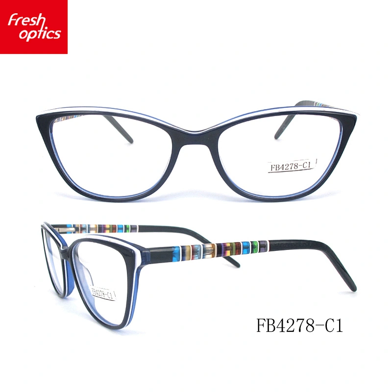 FB4278 Wholesale acetate frames luxury eye glasses with spring hinge