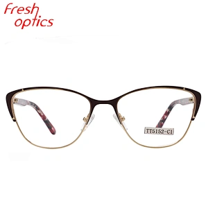 Trendy red cat eye spectacles eyeglasses optical frames for women