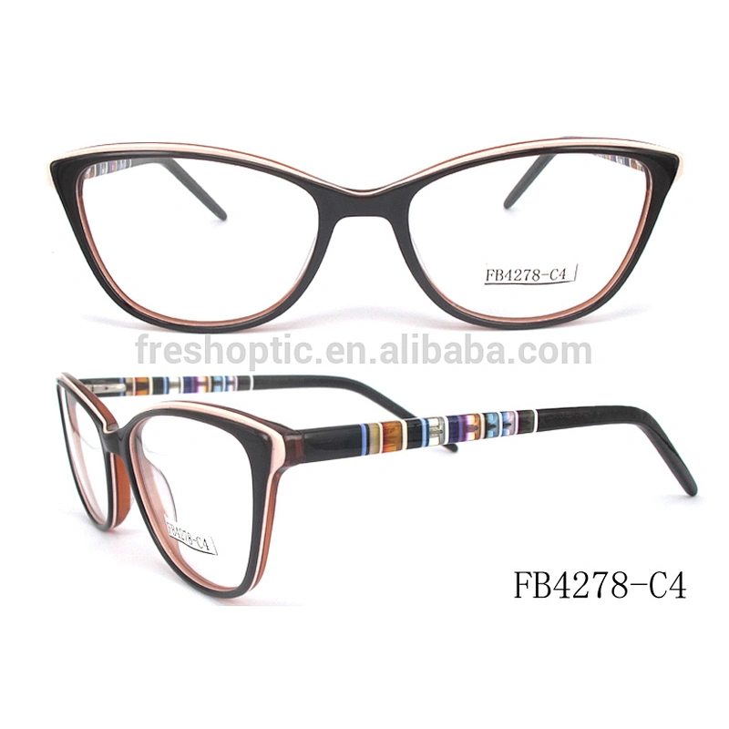 FB4278 Wholesale acetate frames luxury eye glasses with spring hinge