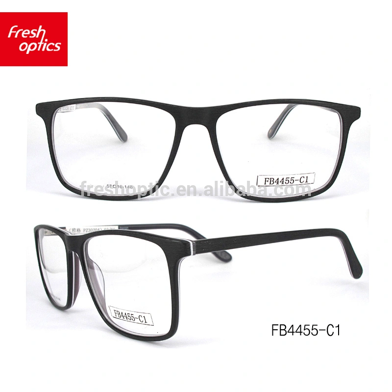 FB4455 hand polished optical glasses acetate wooden eyeglasses frame wholesale