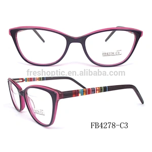 FB4278 Wholesale acetate frames luxury eye glasses with spring hinge