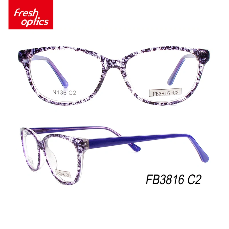 FB3816 Latest Acetate optical frames,Euro Fashion Eyewear Optical Frames