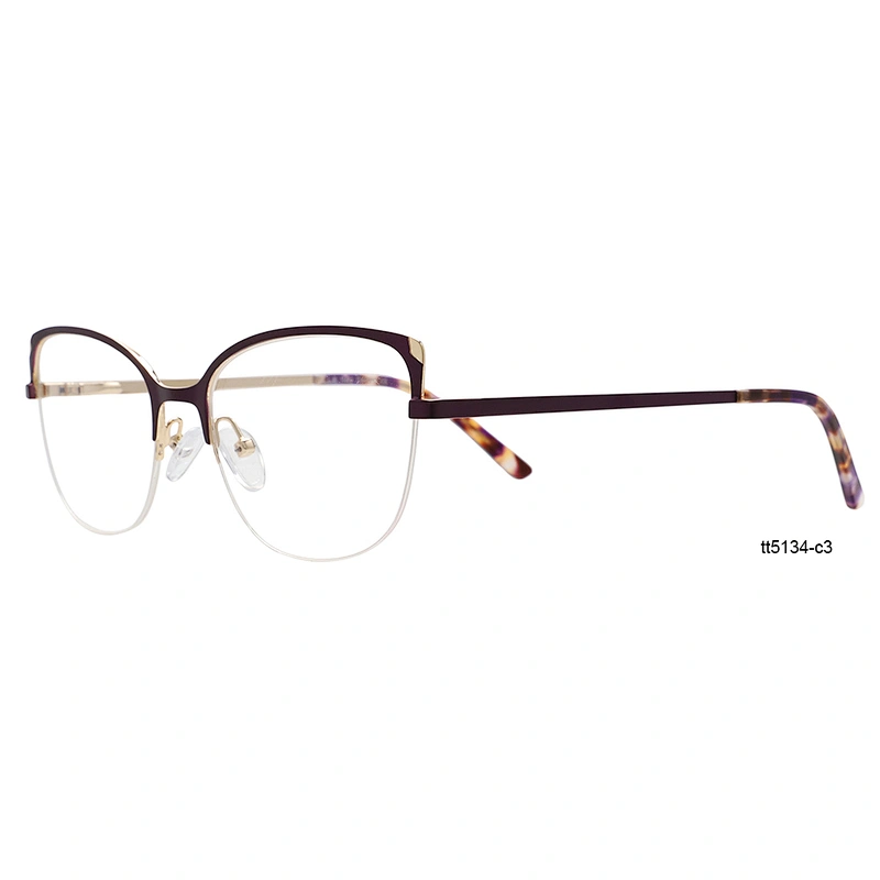 China manufacture half frame eye glasses optical frames eyeglasses with logo