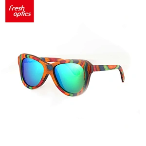 6W003 Color wood grain sunglasses,fashion polarized wooden sunglasses