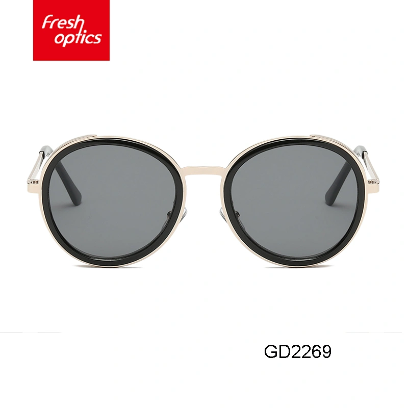 GD2269 Professional manufacture italian wrap sunglasses round men