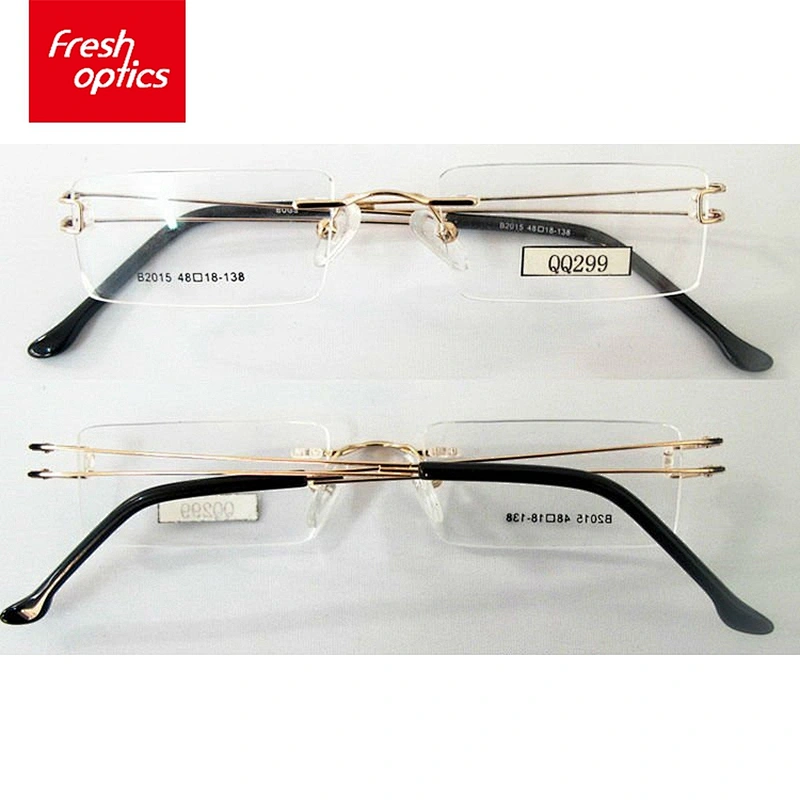 Fashionable new style spectacle optical frames rimless eyeglasses