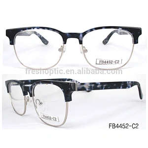 FB4452 half rim acetate optical frames classic eyeglasses high quality spectacle frame